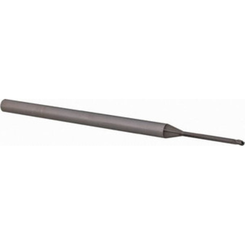 Accupro 0.045 Diam, 0.067 LOC, 3 Flute Solid Carbide Ball End Mill Uncoated, Single End, 2-1/2 OAL, 1/8 Shank Diam, Spiral Flute AP61731287 – 61731287