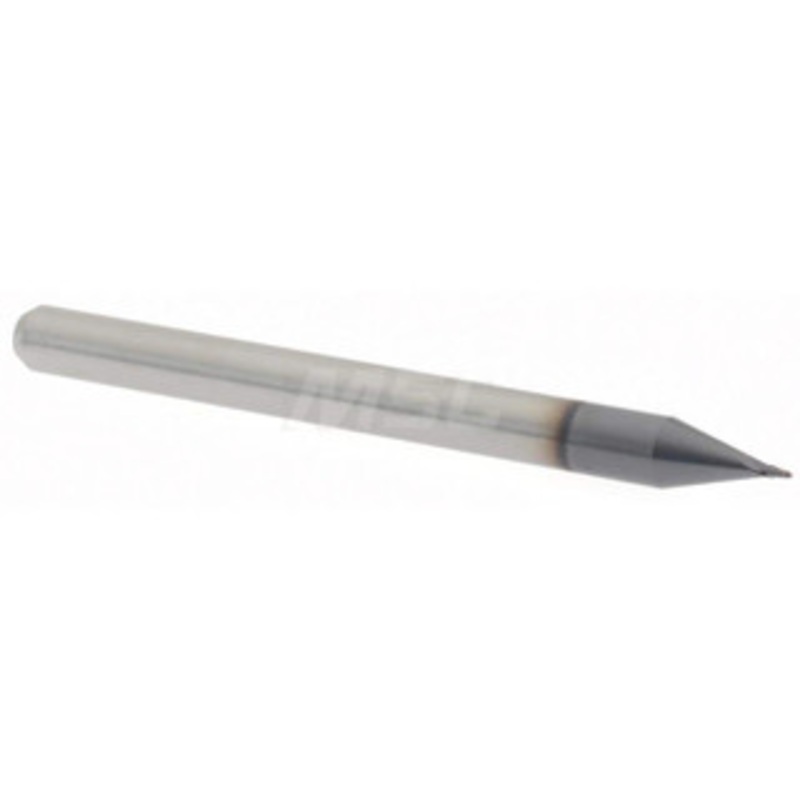 Accupro 0.02 Diam, 0.03 LOC, 2 Flute Solid Carbide Ball End Mill AlTiN Finish, Single End, 1-1/2 OAL, 1/8 Shank Diam, Spiral Flute 6500580 – 52441755