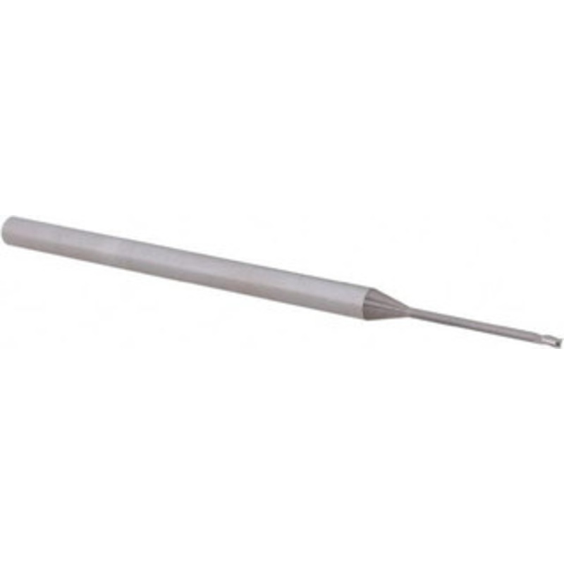Accupro 0.04, 0.06 LOC, 1/8 Shank Diam, 2-1/2 OAL, 3 Flute, Solid Carbide Square End Mill Single End, Uncoated, Spiral Flute, 30 Helix, Centercutting, Right Hand Cut, Right Hand Flute, Series Miniature 6501237 – 62776695