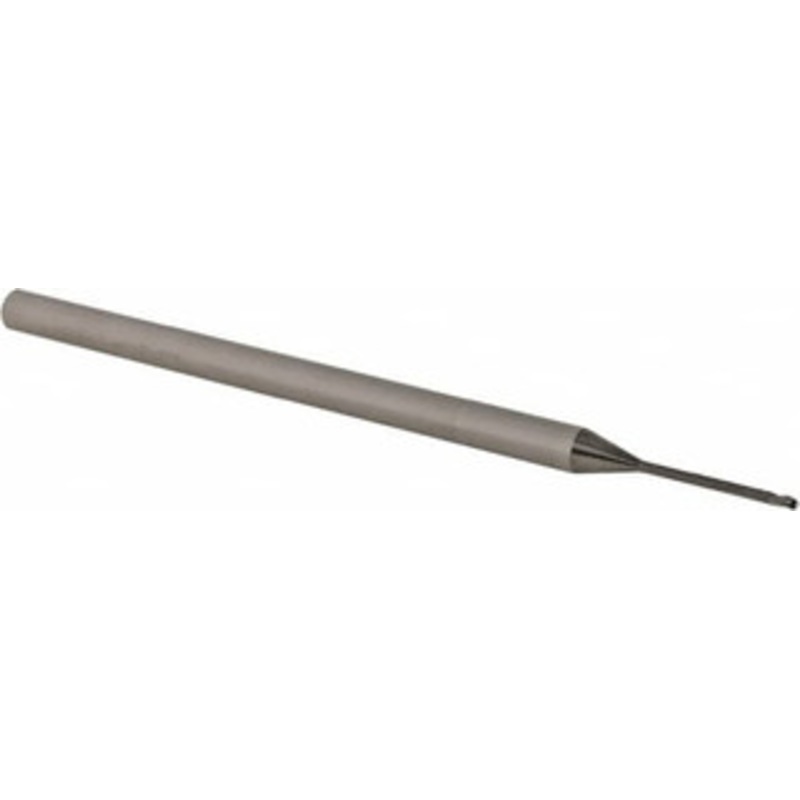 Accupro 0.035 Diam, 0.052 LOC, 3 Flute Solid Carbide Ball End Mill Uncoated, Single End, 2-1/2 OAL, 1/8 Shank Diam, Spiral Flute AP61731345 – 61731345