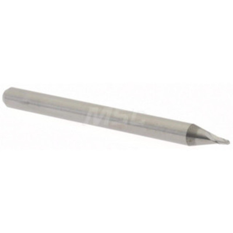 Accupro 0.035 Diam, 0.053 LOC, 2 Flute Solid Carbide Ball End Mill Uncoated, Single End, 1-1/2 OAL, 1/8 Shank Diam, Spiral Flute 6500614 – 52442209