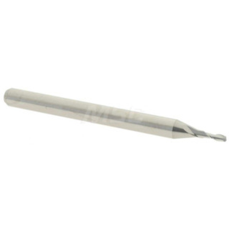 Accupro 0.045 Diam 2 Flute Solid Carbide 0.015 Corner Radius End Mill Uncoated, 1-1/2 OAL, 0.135 LOC, 1/8 Shank Diam, 30 Helix, RH Cut, RH Flute, Centercutting 6503536 – 62754353