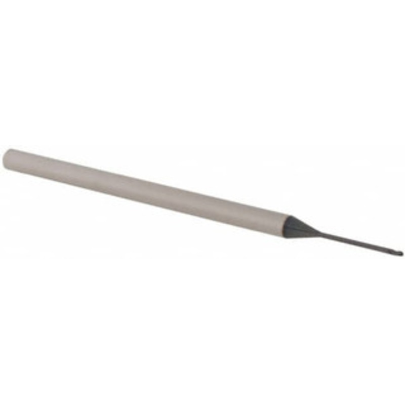 Accupro 0.03 Diam, 0.045 LOC, 3 Flute Solid Carbide Ball End Mill AlTiN Finish, Single End, 2-1/2 OAL, 1/8 Shank Diam, Spiral Flute AP61729679 – 61729679