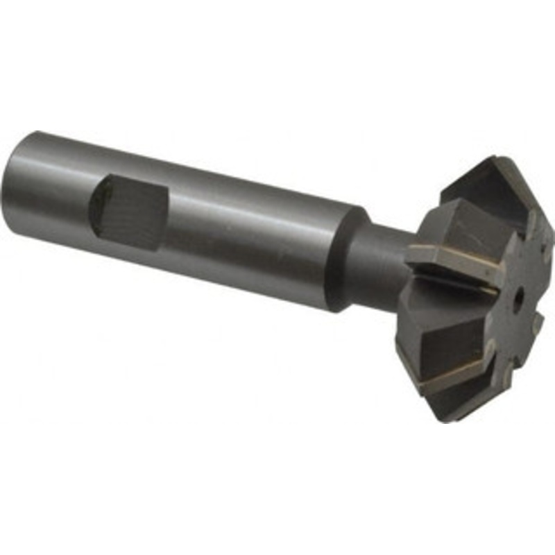 Whitney Tool 1-7/8 1-7/8 Cut Diam, 5/8 Cut Width, 3/4 Shank, Carbide-Tipped Double-Angle Cutter Uncoated, 6 Teeth, 3-25/32 OAL, Weldon Flat 30114 – 03025418
