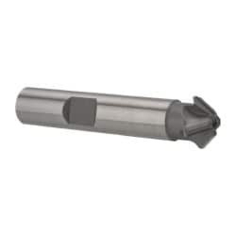 Whitney Tool 1/2 x 1/8 45 4-Tooth Carbide-Tipped Single-Angle Cutter Uncoated, Right Hand Cut, 2-1/8 OAL, 3/8 Shank Diam, Shank Connection, Weldon Flat 30096 – 03025764