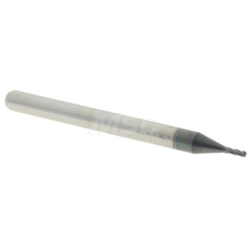 Accupro 0.035 Diam 4 Flute Solid Carbide 0.01 Corner Radius End Mill AlTiN Finish, 1-1/2 OAL, 0.105 LOC, 1/8 Shank Diam, 30 Helix, RH Cut, RH Flute, Centercutting 6503604 – 62755111