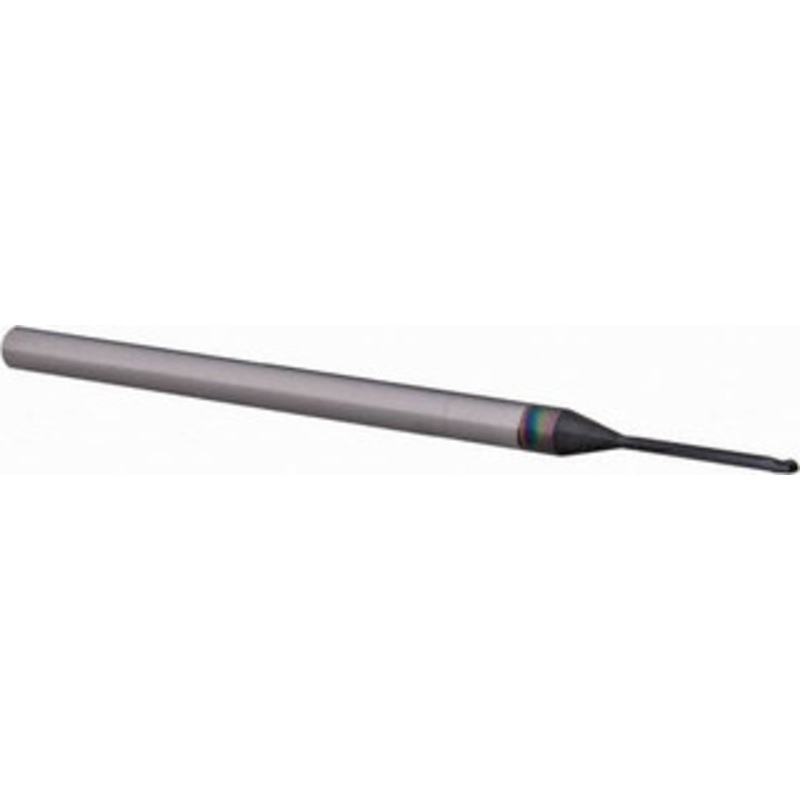 Accupro 0.04 Diam, 0.06 LOC, 3 Flute Solid Carbide Ball End Mill AlTiN Finish, Single End, 2-1/2 OAL, 1/8 Shank Diam, Spiral Flute AP61731311 – 61731311