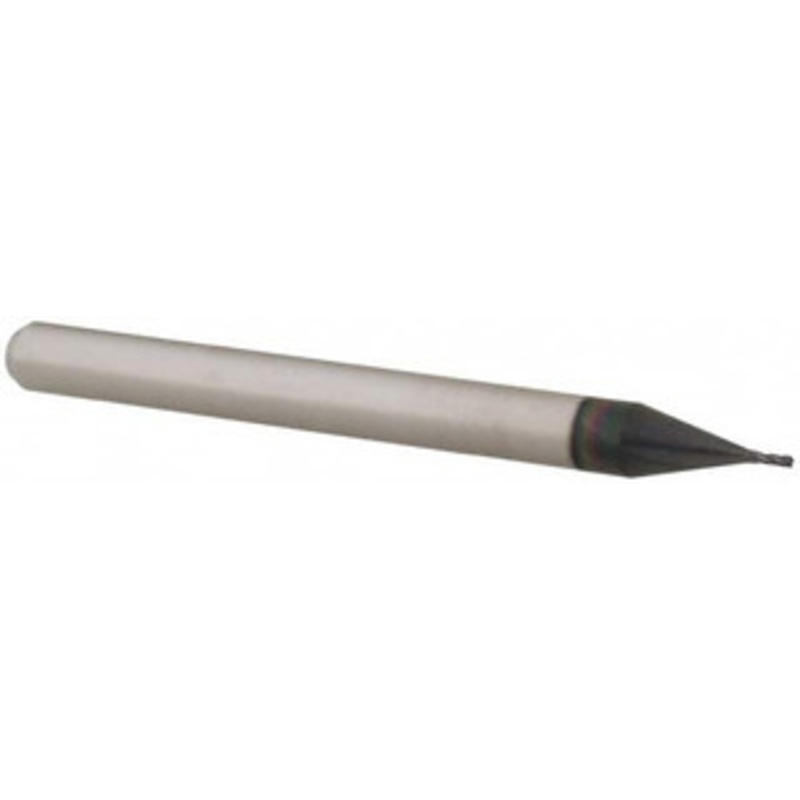 Accupro 0.02 Diam 4 Flute Solid Carbide 0.005 Corner Radius End Mill AlTiN Finish, 1-1/2 OAL, 0.06 LOC, 1/8 Shank Diam, 30 Helix, RH Cut, RH Flute, Centercutting 6503921 – 64542301