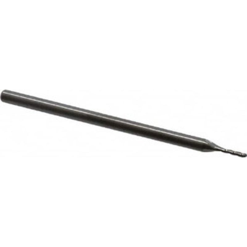 Accupro 0.045 Diam, 0.225 LOC, 3 Flute Solid Carbide Ball End Mill Uncoated, Single End, 2-1/2 OAL, 1/8 Shank Diam, Spiral Flute 01507 – 64543424