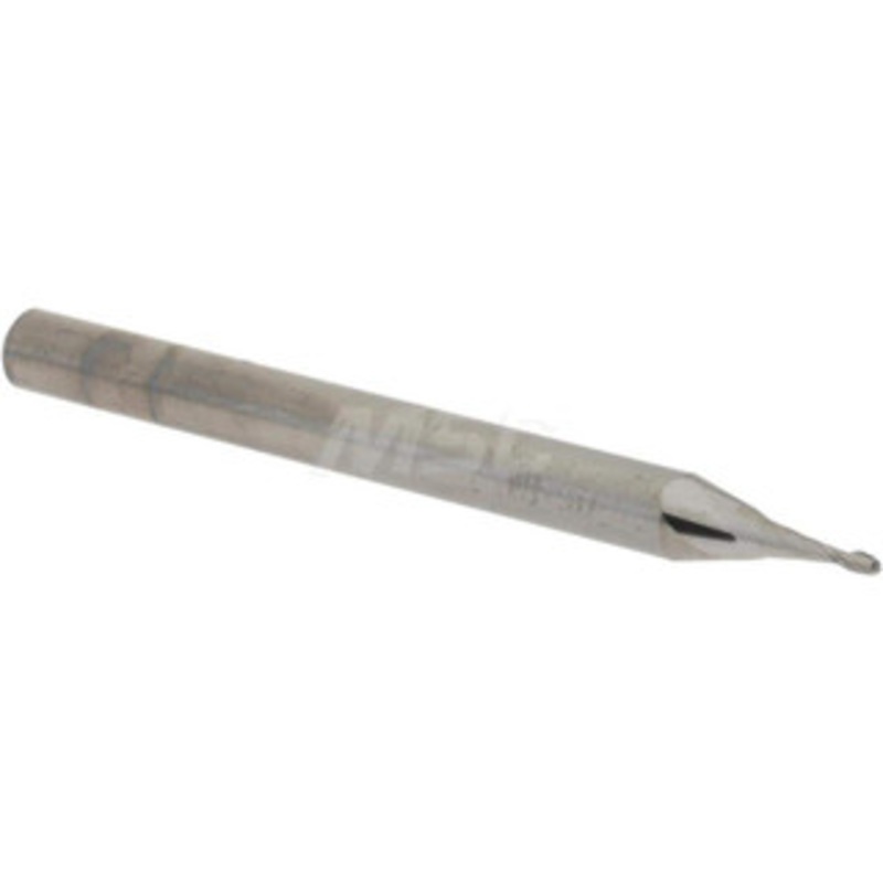 Accupro 0.031 Diam, 0.093 LOC, 2 Flute Solid Carbide Ball End Mill Uncoated, Single End, 1-1/2 OAL, 1/8 Shank Diam, Spiral Flute 6500461 – 37291283