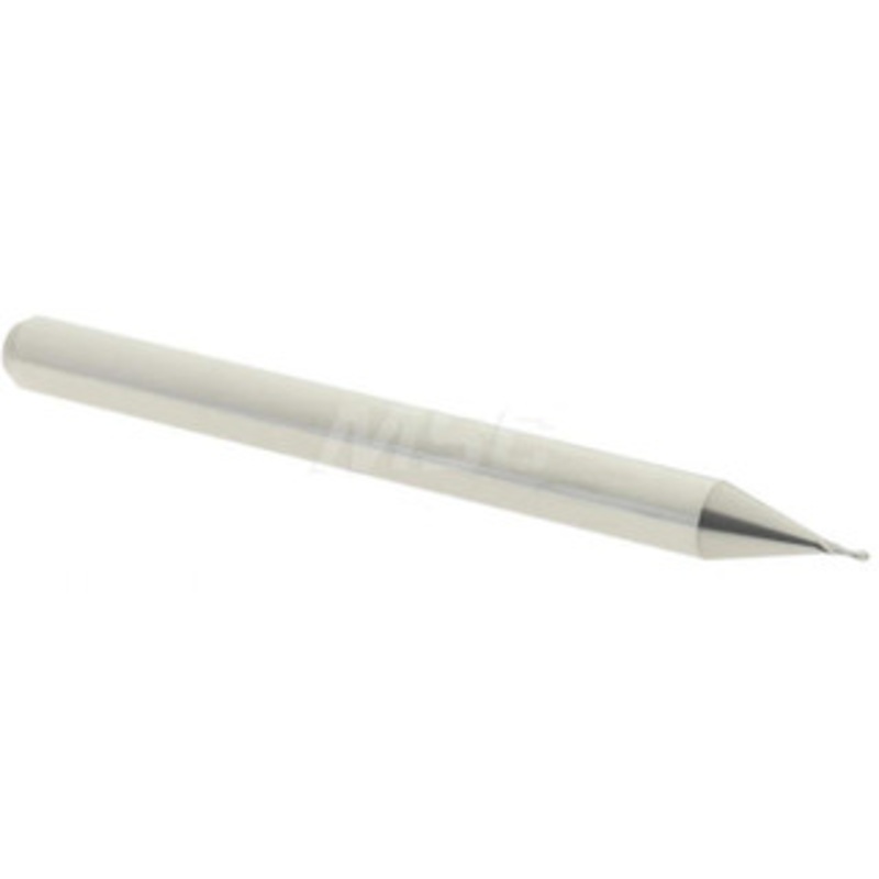 Accupro 0.017 Diam, 0.051 LOC, 2 Flute Solid Carbide Ball End Mill Uncoated, Single End, 1-1/2 OAL, 1/8 Shank Diam, Spiral Flute 6500430 – 37291143