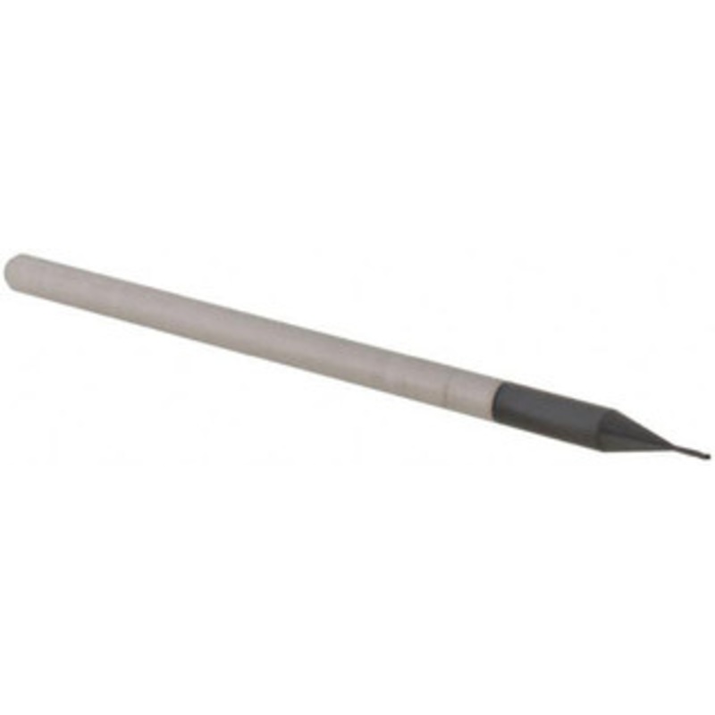 Accupro 0.02 Diam, 0.03 LOC, 3 Flute Solid Carbide Ball End Mill AlTiN Finish, Single End, 2-1/2 OAL, 1/8 Shank Diam, Spiral Flute AP61729828 – 61729828
