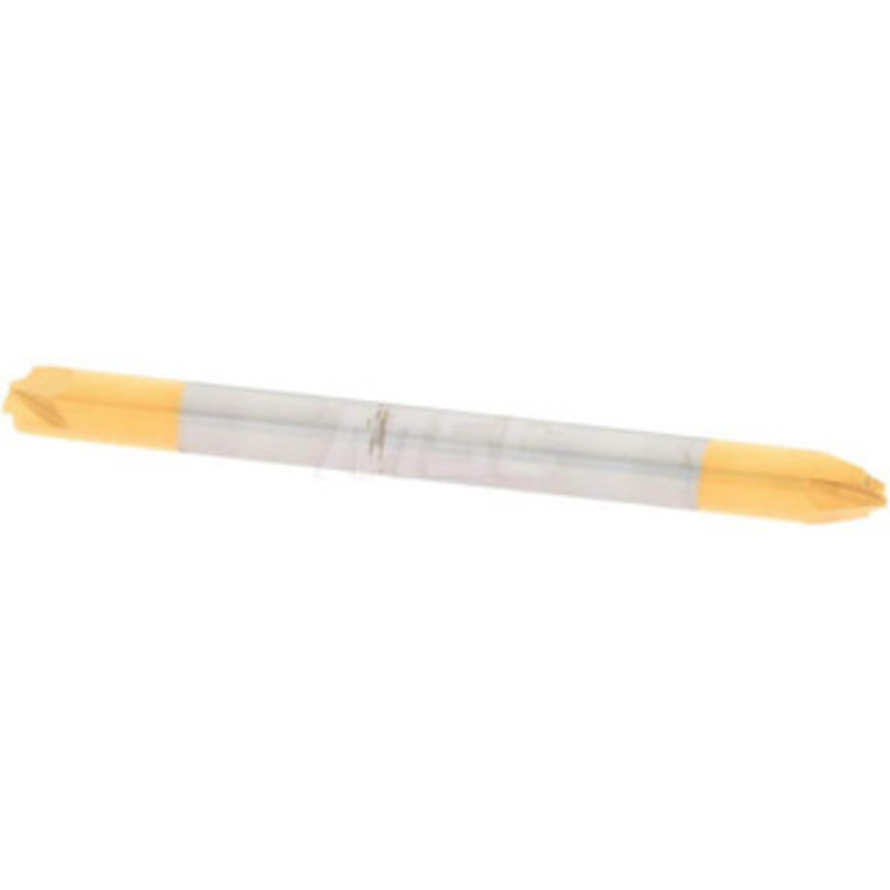 Accupro 0.025 Radius, 1/8 Diam, 2 Flute Solid Carbide Corner Rounding End Mill Double End, TiN Finish, 1-1/2 OAL, 1/8 Shank Diam 12179314 – 01176957