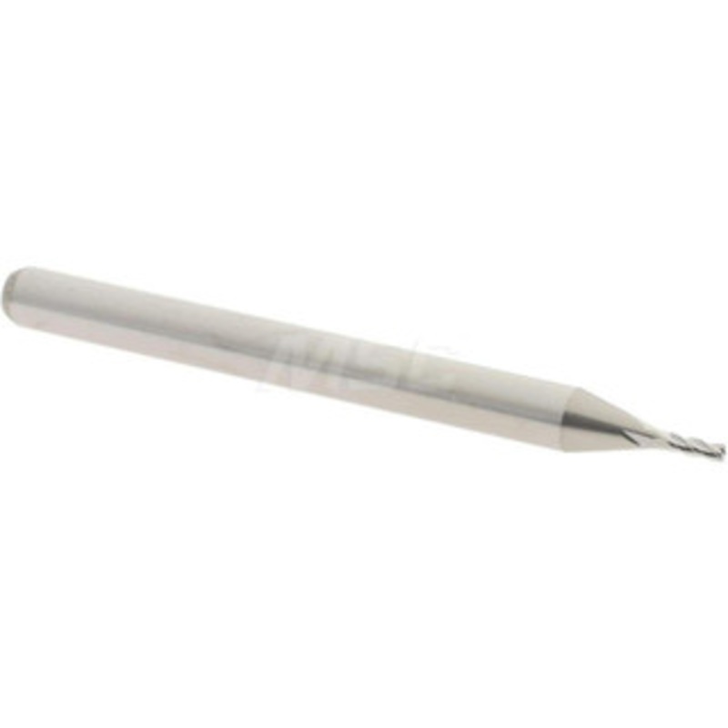 Accupro 0.035 Diam 4 Flute Solid Carbide 0.005 Corner Radius End Mill Uncoated, 1-1/2 OAL, 0.11 LOC, 1/8 Shank Diam, 30 Helix, RH Cut, RH Flute, Centercutting 6503930 – 64542426