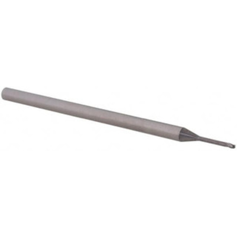 Accupro 0.04 Diam, 0.06 LOC, 3 Flute Solid Carbide Ball End Mill Uncoated, Single End, 2-1/2 OAL, 1/8 Shank Diam, Spiral Flute AP61730792 – 61730792