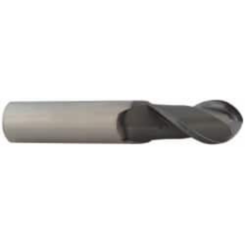 Accupro 0.02 Diam, 0.1 LOC, 3 Flute Solid Carbide Ball End Mill AlTiN Finish, Single End, 2-1/2 OAL, 1/8 Shank Diam, Spiral Flute 04456 – 64540792