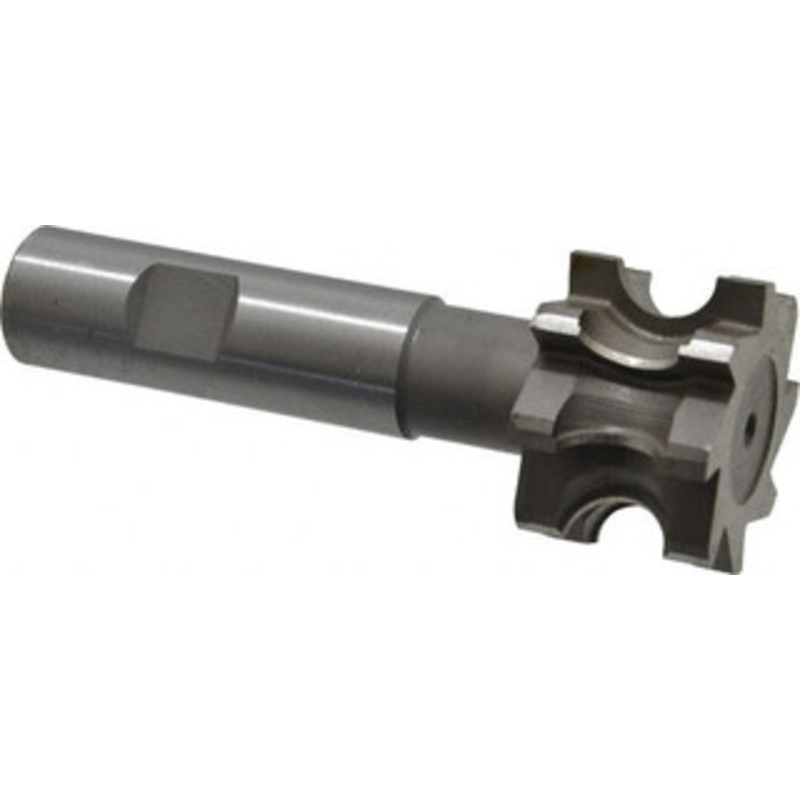 Whitney Tool 1/4 Radius, 1-1/2 Cut Diam, 1/2 Circle Diam, 1 Cut Width, 3/4 Shank, Concave Radius Cutter High Speed Steel, Uncoated, 4 OAL, 8 Teeth, Profile Ground, Weldon Flat 10366 – 03017621