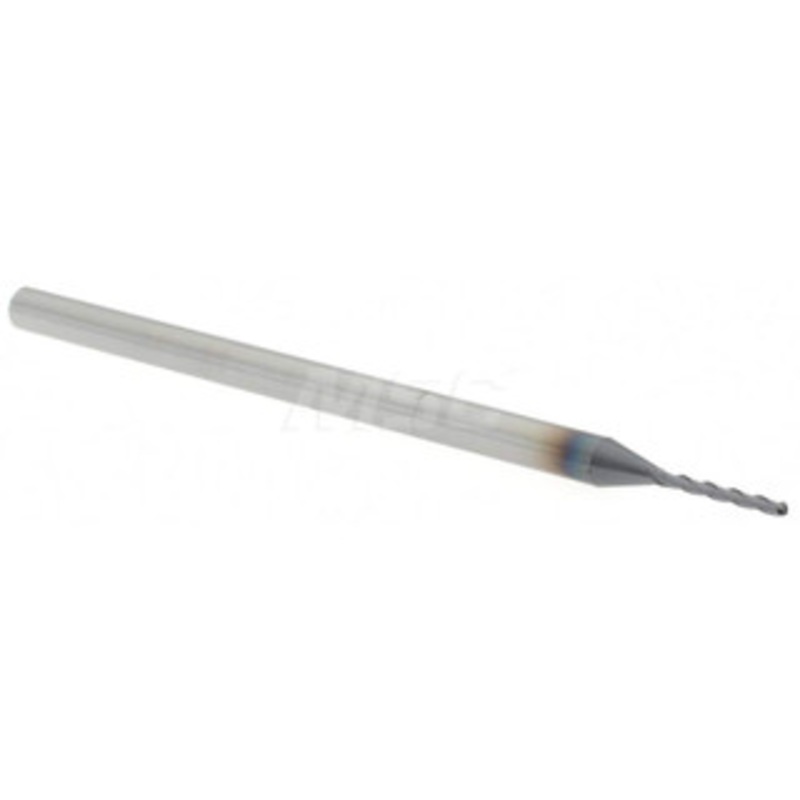 Accupro 0.04 Diam, 0.325 LOC, 3 Flute Solid Carbide Ball End Mill AlTiN Finish, Single End, 2-1/2 OAL, 1/8 Shank Diam, Spiral Flute 6500937 – 61728960