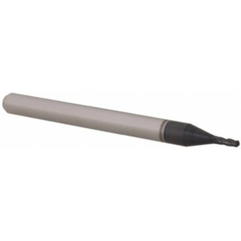 Accupro 0.041 Diam, 0.123 LOC, 4 Flute Solid Carbide Ball End Mill AlTiN Finish, Single End, 1-1/2 OAL, 1/8 Shank Diam, Spiral Flute AP61725917 – 61725917