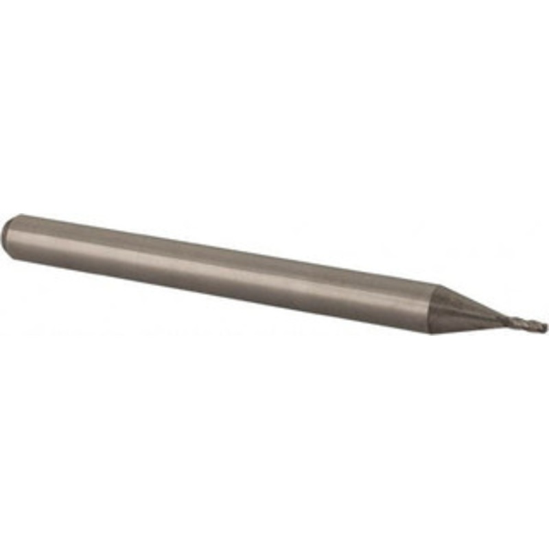 Accupro 0.027 Diam, 0.081 LOC, 4 Flute Solid Carbide Ball End Mill Uncoated, Single End, 1-1/2 OAL, 1/8 Shank Diam, Spiral Flute AP61724910 – 61724910