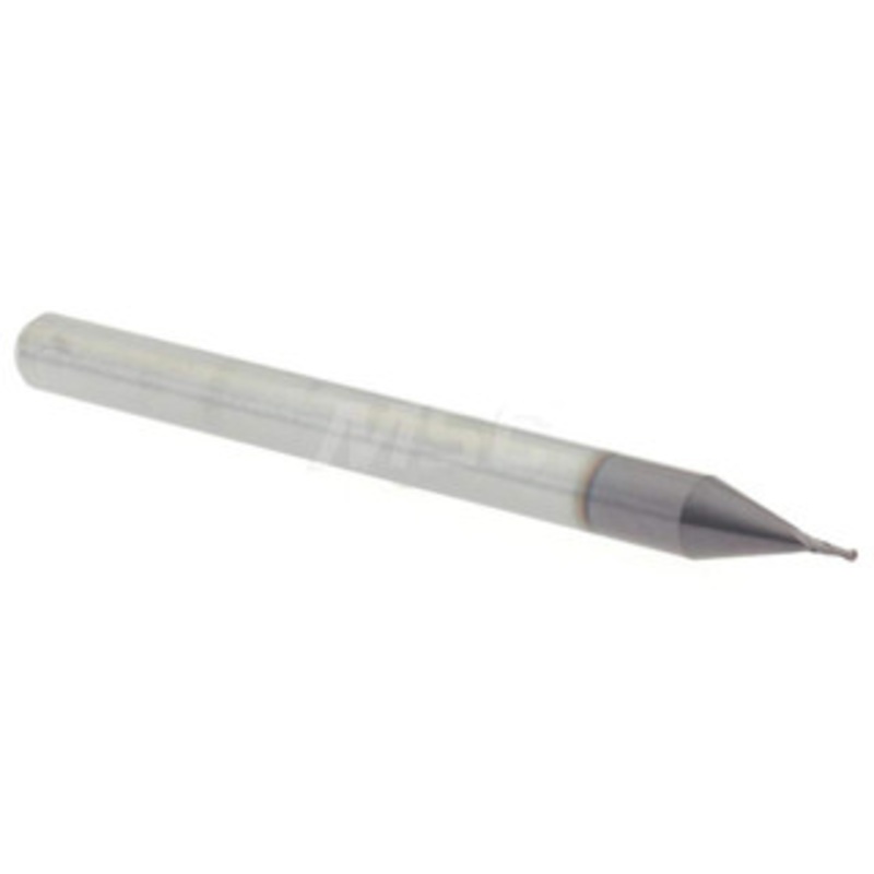Accupro 0.02 Diam, 0.06 LOC, 2 Flute Solid Carbide Ball End Mill AlTiN Finish, Single End, 1-1/2 OAL, 1/8 Shank Diam, Spiral Flute 6500438 – 52441466