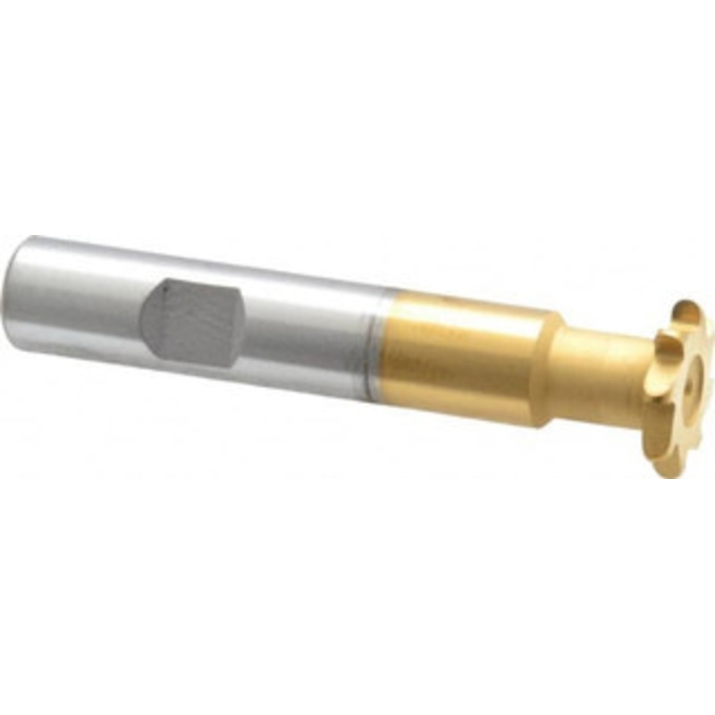 Whitney Tool 1/16 Radius, 1/8 Circle Diam, 3/4 Cutter Diam, Shank Connection, Convex Radius Cutter 1/2 Shank Diam, 3 OAL, High Speed Steel, TiN Finish, Profile Ground, 8 Teeth, Weldon Flat 15345 – 00069815
