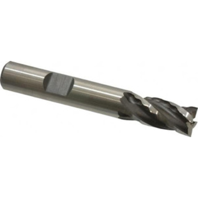 Weldon 3/8 Diam 4-Flute 30 High Speed Steel Square Roughing & Finishing End Mill Uncoated, 3/4 LOC, 2-1/2 OAL, 3/8 Shank Diam 65802-00-W – 81750242
