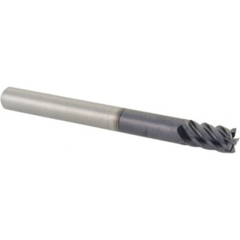 YG-1 3/16, 5/16 LOC, 3/16 Shank Diam, 2 OAL, 5 Flute, Solid Carbide Square End Mill Single End, TiAlN Finish, Spiral Flute, 45 Helix, Right Hand Cut, Right Hand Flute 85565TF – 91904821