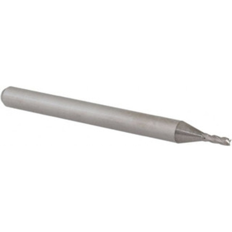 Accupro 0.044, 0.132 LOC, 1/8 Shank Diam, 1-1/2 OAL, 4 Flute, Solid Carbide Square End Mill Single End, Uncoated, Spiral Flute, 30 Helix, Centercutting, Right Hand Cut, Right Hand Flute, Series Miniature 6501941 – 62777719