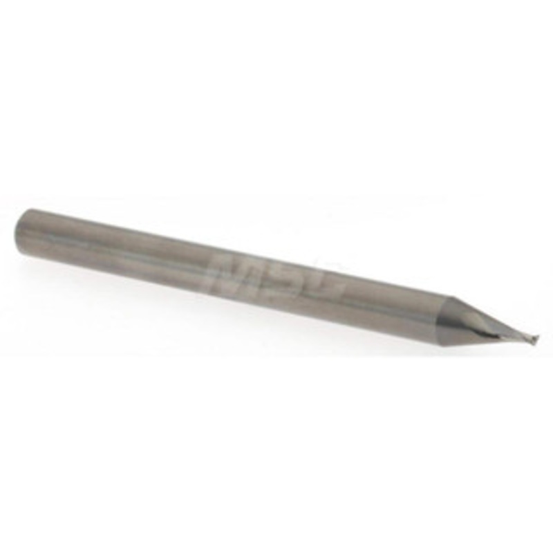 Accupro 0.032, 0.048 LOC, 1/8 Shank Diam, 1-1/2 OAL, 2 Flute, Solid Carbide Square End Mill Single End, Uncoated, Spiral Flute, 30 Helix, Centercutting, Right Hand Cut, Right Hand Flute, Series Miniature 6500298 – 37290640