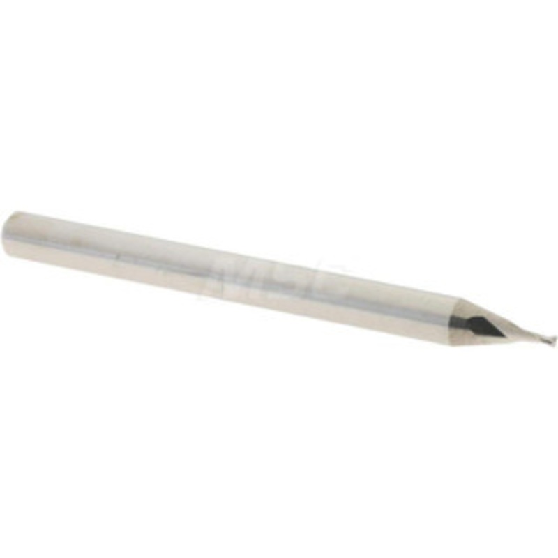 Accupro 0.03, 0.045 LOC, 1/8 Shank Diam, 1-1/2 OAL, 2 Flute, Solid Carbide Square End Mill Single End, Uncoated, Spiral Flute, 30 Helix, Centercutting, Right Hand Cut, Right Hand Flute, Series Miniature 6500291 – 37290624