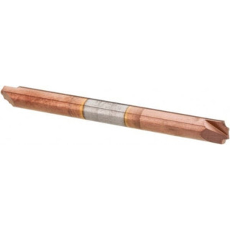 Accupro 0.025 Radius, 1/8 Diam, 2 Flute Solid Carbide Corner Rounding End Mill Double End, TiCN Finish, 1-1/2 OAL, 1/8 Shank Diam 12180307 – 08480824