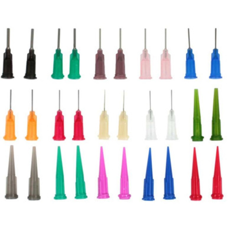 Dispensing Needles / Syringe Tips Assorted 30 Pack (2 each of 15 Different Tips) / Kit (Luer Lock)