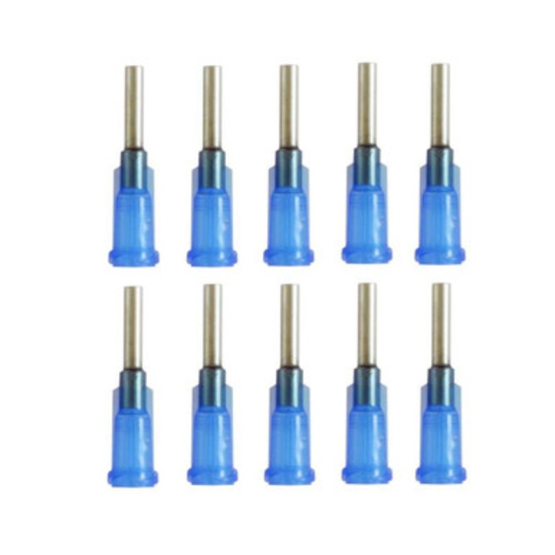 Dispensing Needles / Syringe Tips 10 Pack Straight Stainless Steel (0.5) (Luer Lock)