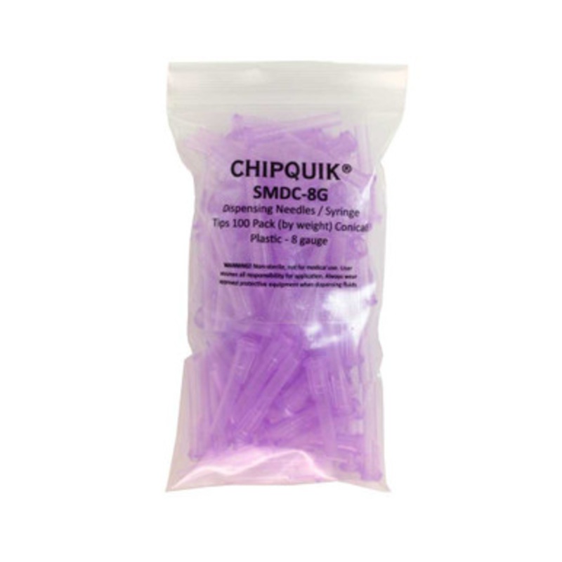 Dispensing Needles / Syringe Tips 100 Pack Conical Plastic (Tapered Tip, 1.25) (Luer Lock)