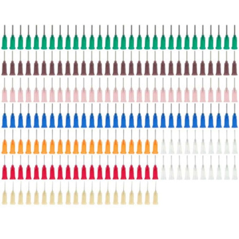 Dispensing Needles / Syringe Tips Assorted 200 Pack / Kit (Luer Lock)