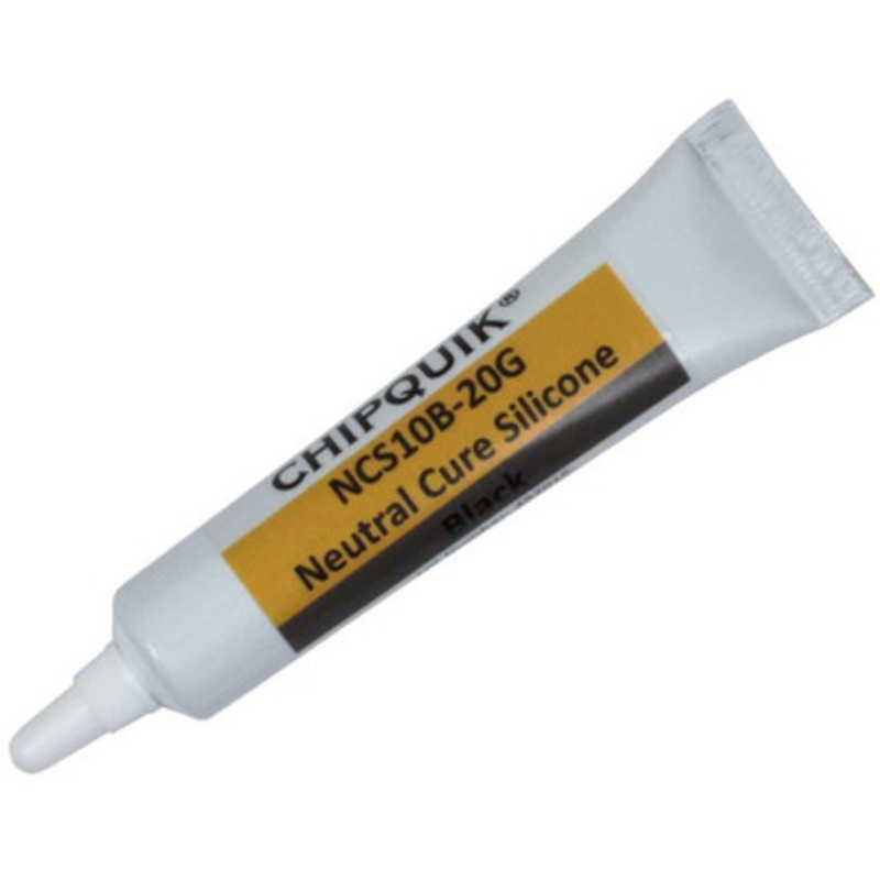 Neutral Cure Silicone Adhesive Sealant (Black) 20g (0.7oz) Squeeze Tube
