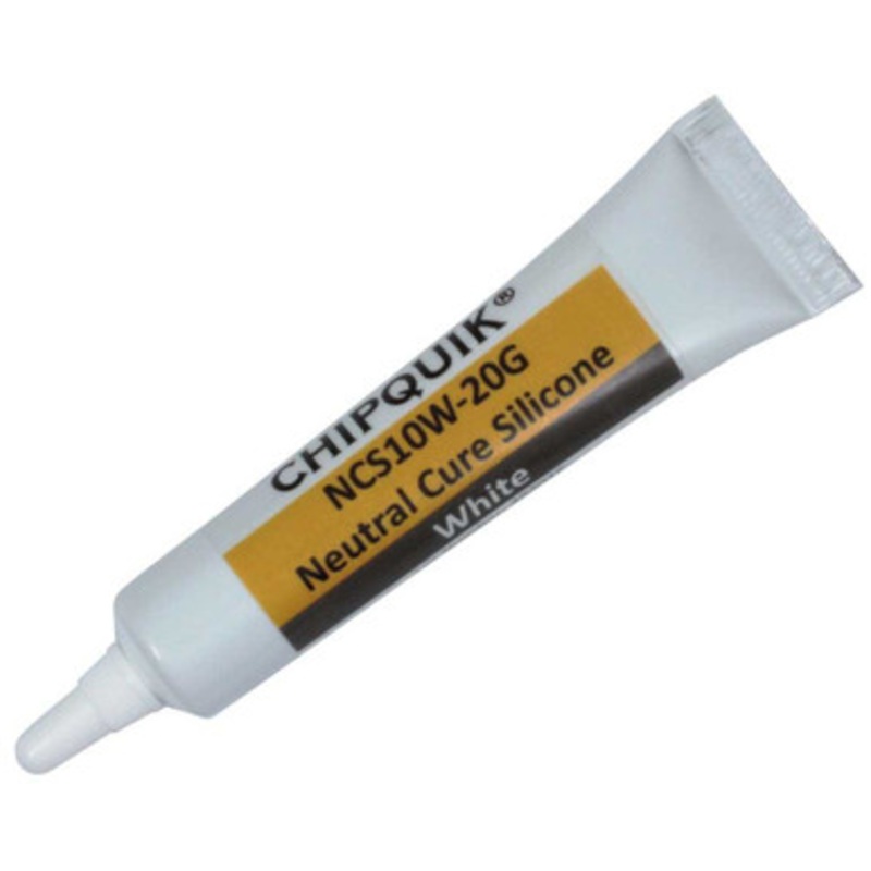 Neutral Cure Silicone Adhesive Sealant (White) 20g (0.7oz) Squeeze Tube