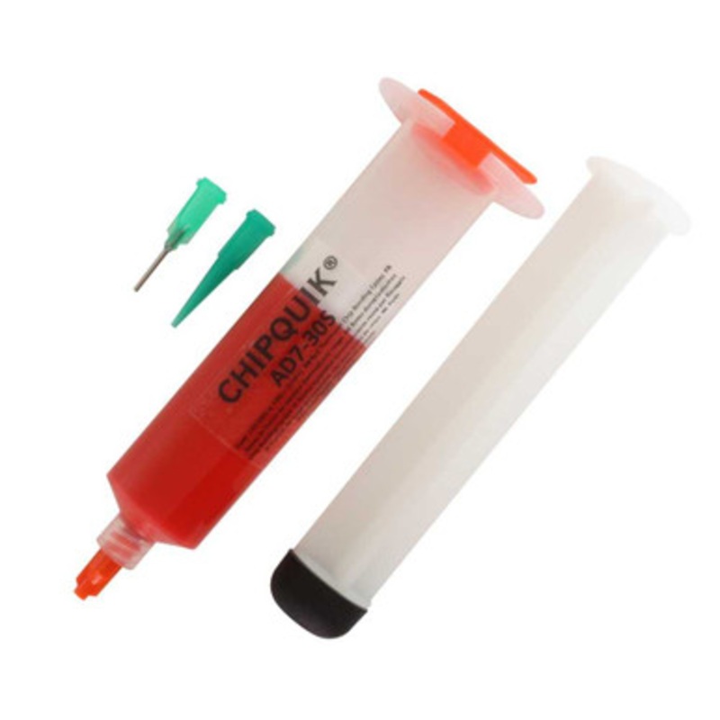 Thermoset Chip Bonding Epoxy (Red) 30g/30cc syringe (Thermal (Heat) Cure Adhesive/Glue)