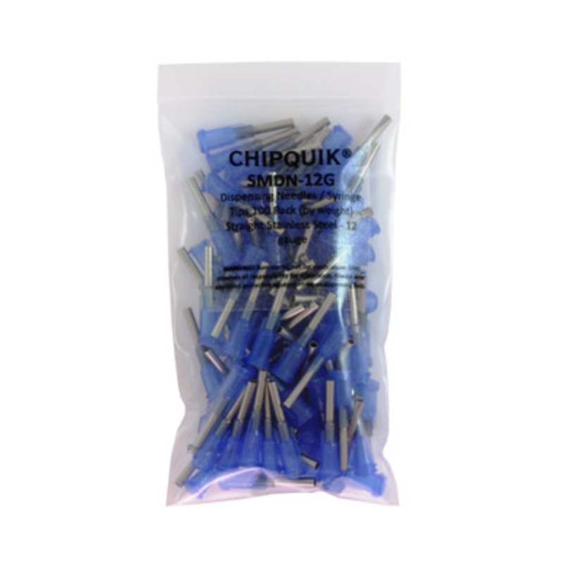 Dispensing Needles / Syringe Tips 100 Pack Straight Stainless Steel (0.5) (Luer Lock)