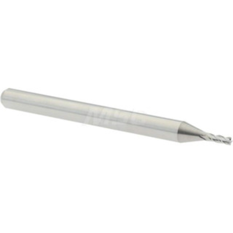Accupro 0.045, 0.135 LOC, 1/8 Shank Diam, 1-1/2 OAL, 4 Flute, Solid Carbide Square End Mill Single End, Uncoated, Spiral Flute, 30 Helix, Centercutting, Right Hand Cut, Right Hand Flute, Series Miniature 6501943 – 37289923