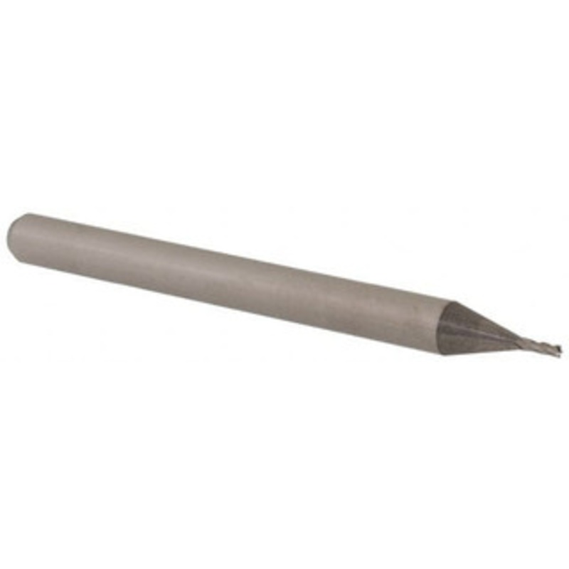 Accupro 0.027, 0.081 LOC, 1/8 Shank Diam, 1-1/2 OAL, 4 Flute, Solid Carbide Square End Mill Single End, Uncoated, Spiral Flute, 30 Helix, Centercutting, Right Hand Cut, Right Hand Flute, Series Miniature 6501902 – 62772892