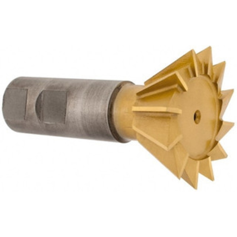 Whitney Tool 60 1-7/8 Cut Diam, 13/16 Cut Width, High Speed Steel Dovetail Cutter TiN Finish, 7/8 Shank Diam, 3-1/4 OAL, 12 Teeth, Weldon Flat 15273 – 71835946