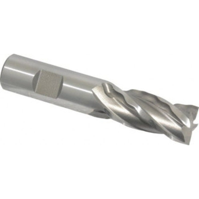 Weldon 3/4 Diam 4-Flute 30 High Speed Steel Square Roughing & Finishing End Mill Uncoated, 1-5/8 LOC, 3-7/8 OAL, 3/4 Shank Diam, Regular Length 66118-00-W – 81752487