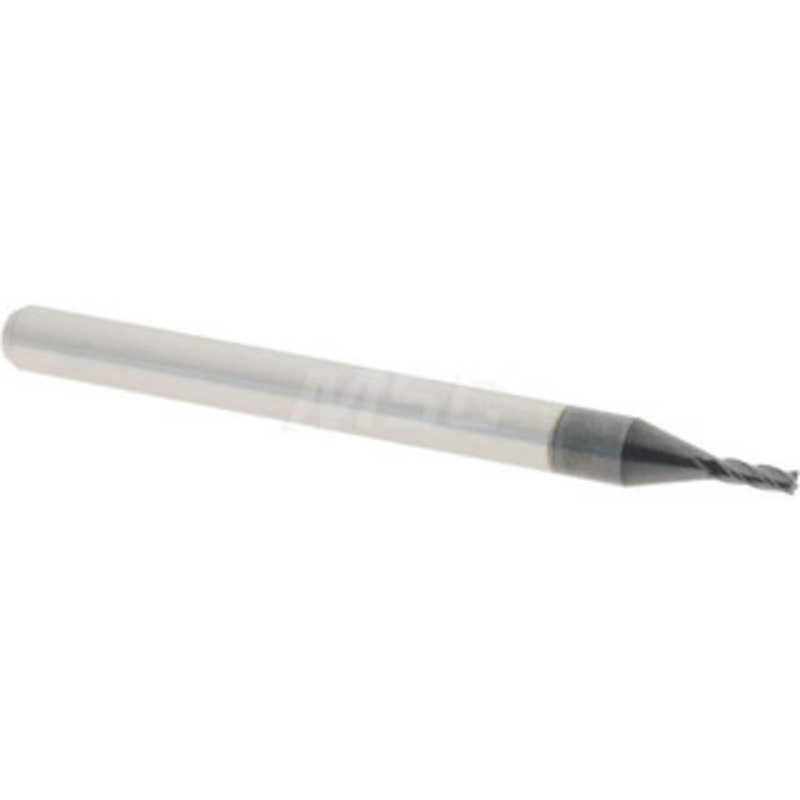 Accupro 0.045, 0.135 LOC, 1/8 Shank Diam, 1-1/2 OAL, 4 Flute, Solid Carbide Square End Mill Single End, AlTiN Finish, Spiral Flute, 30 Helix, Centercutting, Series Miniature 6501944 – 78958345