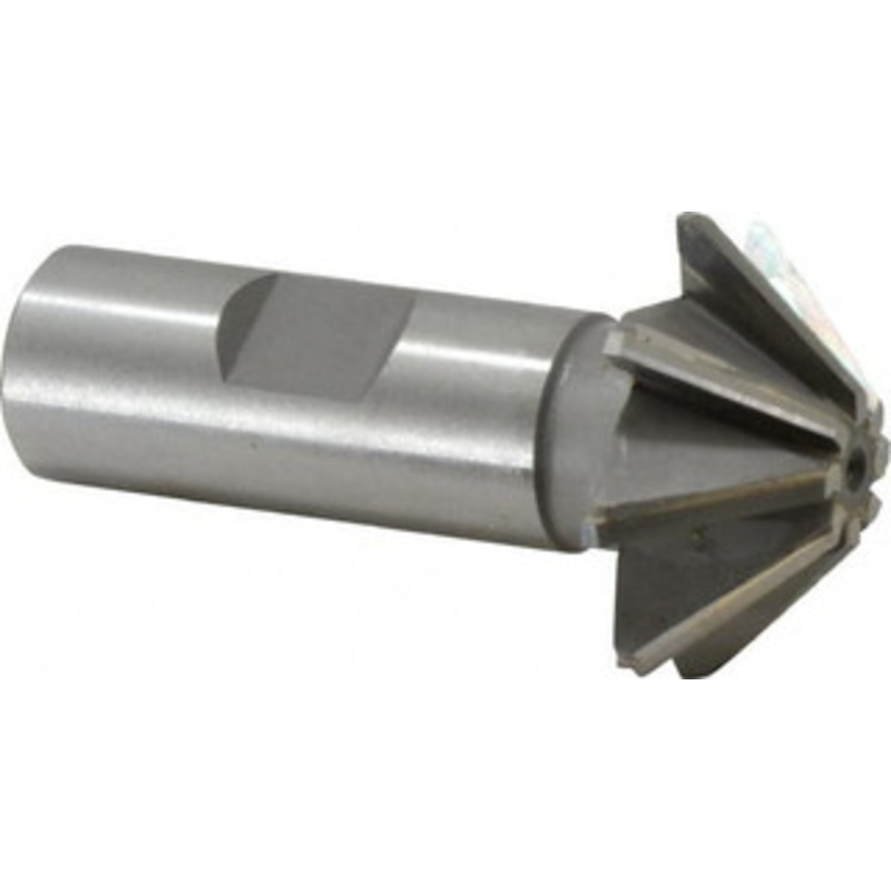 Whitney Tool 1-1/2 x 1/2 45 8-Tooth Carbide-Tipped Single-Angle Cutter Uncoated, Right Hand Cut, 2-3/4 OAL, 3/4 Shank Diam, Shank Connection, Weldon Flat 30099 – 03025798