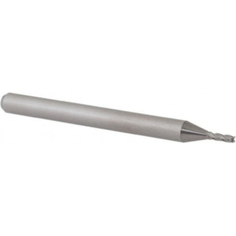 Accupro 0.043, 0.129 LOC, 1/8 Shank Diam, 1-1/2 OAL, 4 Flute, Solid Carbide Square End Mill Single End, Uncoated, Spiral Flute, 30 Helix, Centercutting, Right Hand Cut, Right Hand Flute, Series Miniature 6501938 – 62777990