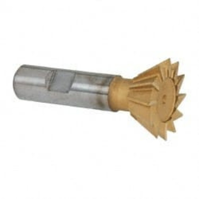 Whitney Tool 60 1-3/8 Cut Diam, 9/16 Cut Width, High Speed Steel Dovetail Cutter TiN Finish, 5/8 Shank Diam, 2-7/8 OAL, 12 Teeth, Weldon Flat 15272 – 71835789