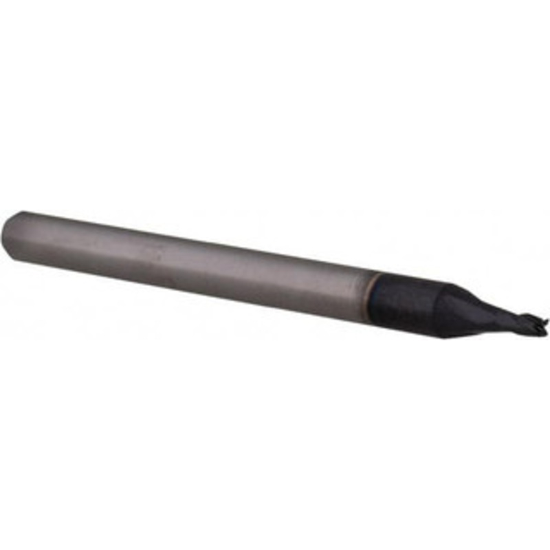 Accupro 0.05, 0.075 LOC, 1/8 Shank Diam, 1-1/2 OAL, 4 Flute, Solid Carbide Square End Mill Single End, AlTiN Finish, Spiral Flute, 30 Helix, Centercutting, Right Hand Cut, Right Hand Flute, Series Miniature 6502314 – 62777552