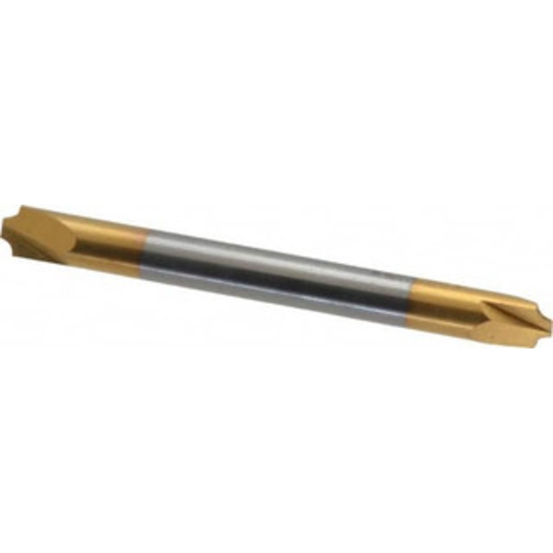 Accupro 0.05 Radius, 3/16 Diam, 2 Flute Solid Carbide Corner Rounding End Mill Double End, TiN Finish, 2 OAL, 3/16 Shank Diam 12179319 – 01177005
